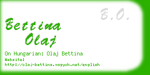 bettina olaj business card